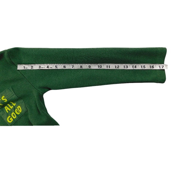 Thereabouts Kids Long Sleeve Waffle Knit Shirt Green M (10/12) “It’s All Good” - Picture 10 of 10